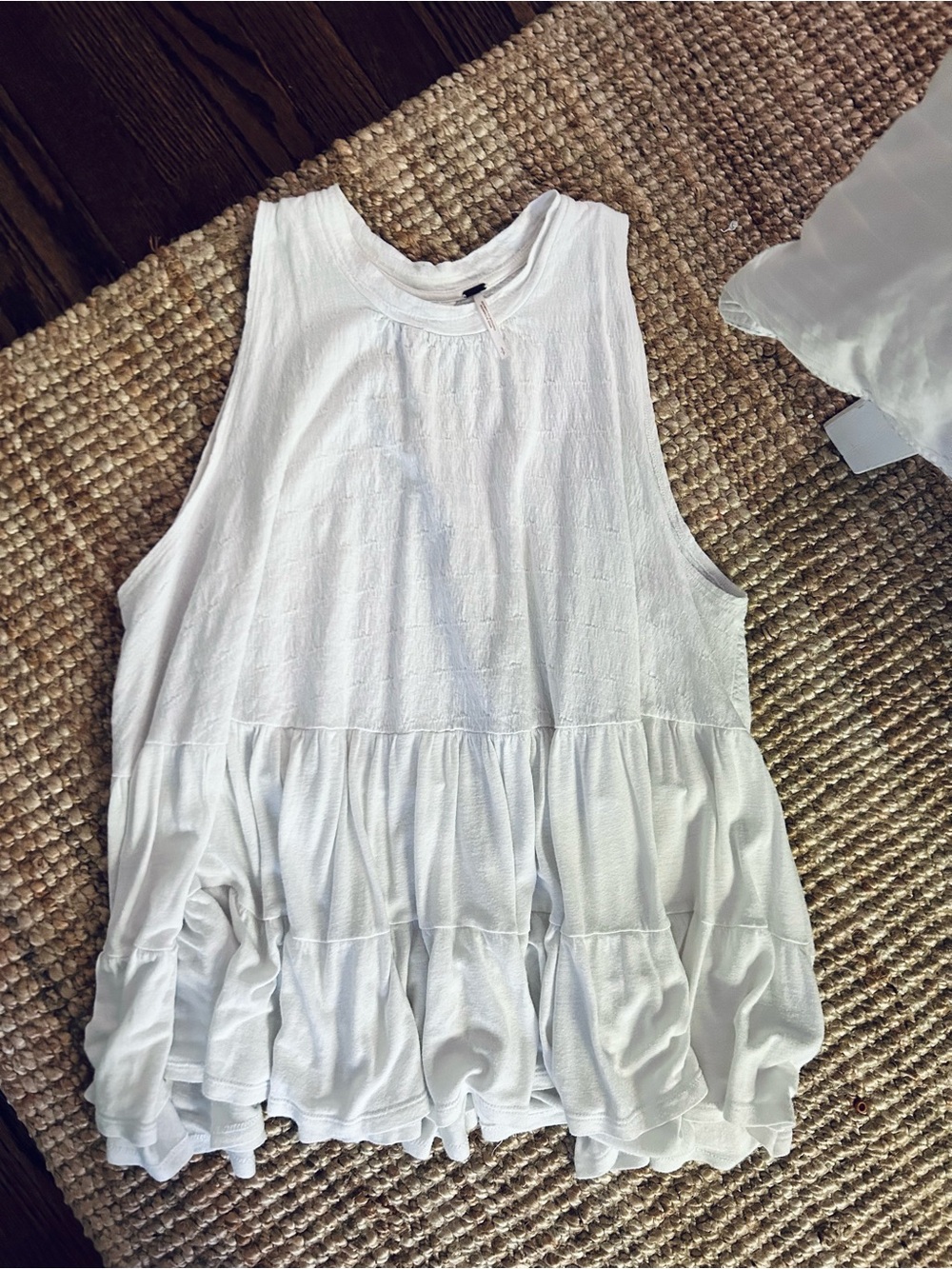 Free People Sleeveless Ruffled Tiered Tank Top